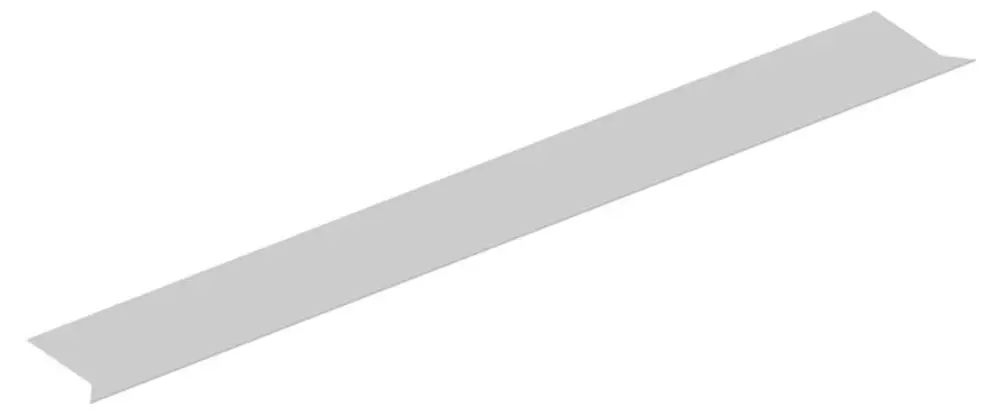 Graue Kautschuk-Einlage von Keuco, schmale Form mit asymmetrischen Kanten, auf einem einfarbigen Hintergrund.